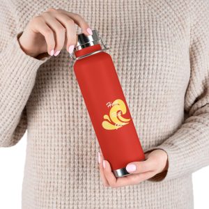 Heal Rest Glow Water Bottle 22oz | Copper Insulated Wave Logo Hydration Bottle