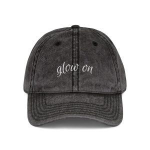 Glow On Embroidered Distressed Baseball Cap | Soft Life Summer Hat