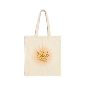 Cotton Canvas Tote Bag, Inhale Sunshine Exhale Stress, Beach Pool Bag
